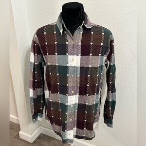 Cascade Blues Patterned Button-Up Shirt